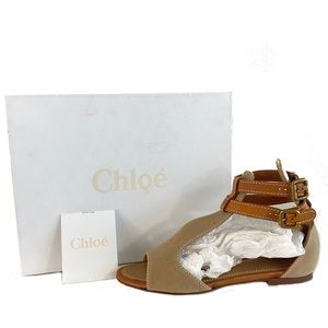 Chloé Canvas Double Ankle Strap Sandals 36.5